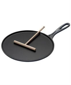 Le Creuset Le Creuster Gietijzeren Pannenkoekpan - Mat Zwart - 27cm -Merkloos Winkel 1000x1200