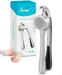 SOEM© Knoflookpers Met Ergonomische Handgreep Ook Geschikt Voor Gember - Horeca Kwaliteit - Mat