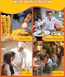 Uten - Spiraalsnijder Aardappel - Groente Slicer - Fruit Slicer - Frietsnijders - Voor Fruit, Aardappelen, Tornado Chips, Komkommers Of Wortels(RVS) -Merkloos Winkel 1014x1200 2