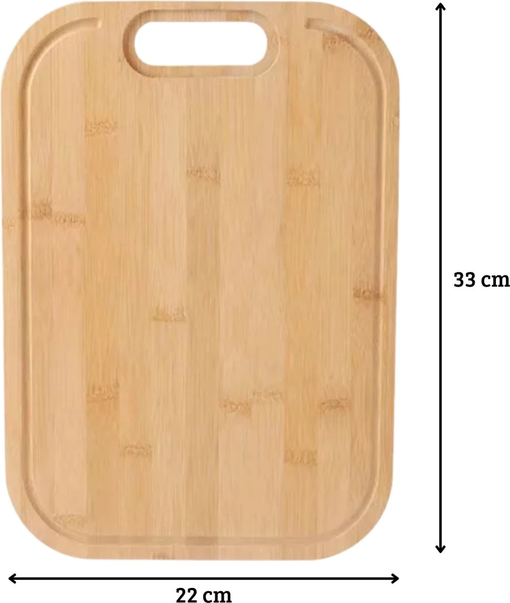 Janse Snijplank - Bamboe Snijplank Met Sapgeul 22x33cm - Houten Snijplank - Broodplank - Serveerplank - Kaasplank - Cutting Board 3 Janse Snijplank - Bamboe Snijplank Met Sapgeul 22x33cm - Houten Snijplank - Broodplank - Serveerplank - Kaasplank - Cutting Board - Afbeelding 3