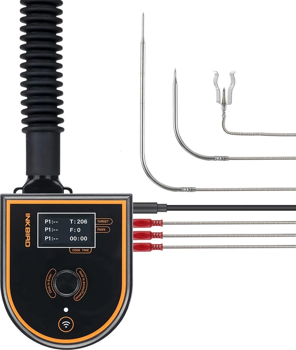 INKBIRD ISC-007BW EU Automatische Voedselthermometer Voor Big Green Egg, Kamado Joe, Meater, Weber, Primo, Vision Grill, Akorn Kamado, Smoker Controller EU 1 INKBIRD ISC-007BW EU Automatische Voedselthermometer Voor Big Green Egg, Kamado Joe, Meater, Weber, Primo, Vision Grill, Akorn Kamado, Smoker Controller EU