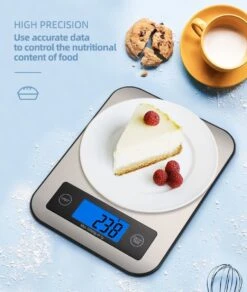 Digitale Precisie Keukenweegschaal - Weegvermogen Tot 10 KG - Incl. Batterijen - Grijs - RVS - Roestvrij Staal -Merkloos Winkel 1015x1200 6