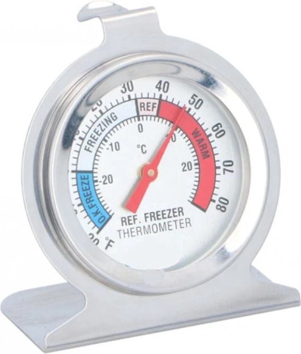 Alpina Thermometer - Koelkast/Vriezer - Ø 6,5 Cm. - 30 Tot + 30 Graden - Zilver 1 Alpina Thermometer - Koelkast/Vriezer - Ø 6,5 Cm. - 30 Tot + 30 Graden - Zilver