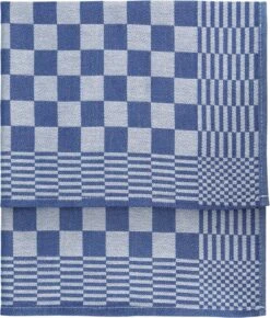 Merkloos Theedoekenset Blok Blauw - 65x65 – 6 Stuks - Geblokt - Blokdoeken - 100% Katoen - Horeca Theedoeken – Vaatdoek – Theedoek Geruit -Merkloos Winkel 1022x1200
