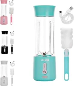 Draagbare Blender - Blender To Go - Smoothie Blender - USB Oplaadbaar -Portable Smoothie Maker - Draadloos - Compact Blender - 500 Ml - Mini Smoothie Maker - Fresh Juice Maker - Portable Blender - Blauw - Recepten Inbegrepen -Merkloos Winkel 1026x1200 8
