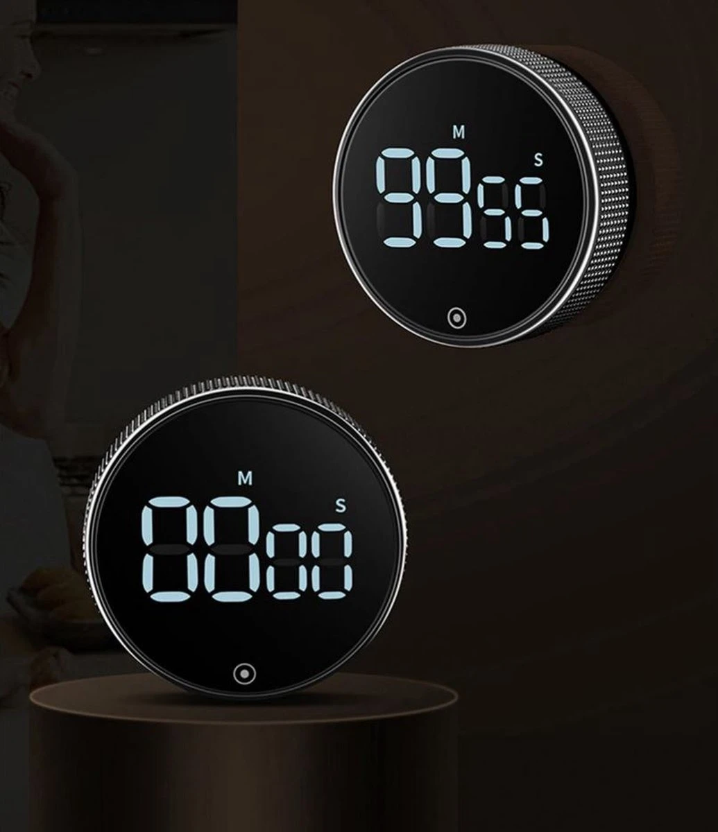 Merkloos Digitale Kookwekker Zwart Van METU-Online - Smart Timer - LED Display - Magnetisch Met Handige Draaiknop - Barbecue Kookwekker Magneet - BBQ Wekker 7 Merkloos Digitale Kookwekker Zwart Van METU-Online - Smart Timer - LED Display - Magnetisch Met Handige Draaiknop - Barbecue Kookwekker Magneet - BBQ Wekker - Afbeelding 7