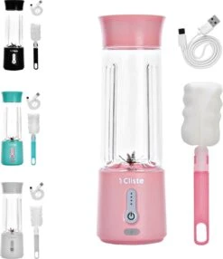 Draagbare Blender - Blender To Go - Portable Smoothie Blender - USB Oplaadbaar - 500 Ml - Roze - Mini Smoothie Maker - USB Oplaadbaar - Fresh Juice Maker - Portable Blender - Roze - Recepten Inbegrepen 11 Draagbare Blender - Blender To Go - Portable Smoothie Blender - USB Oplaadbaar - 500 Ml - Roze - Mini Smoothie Maker - USB Oplaadbaar - Fresh Juice Maker - Portable Blender - Roze - Recepten Inbegrepen -Merkloos Winkel 1036x1200 7