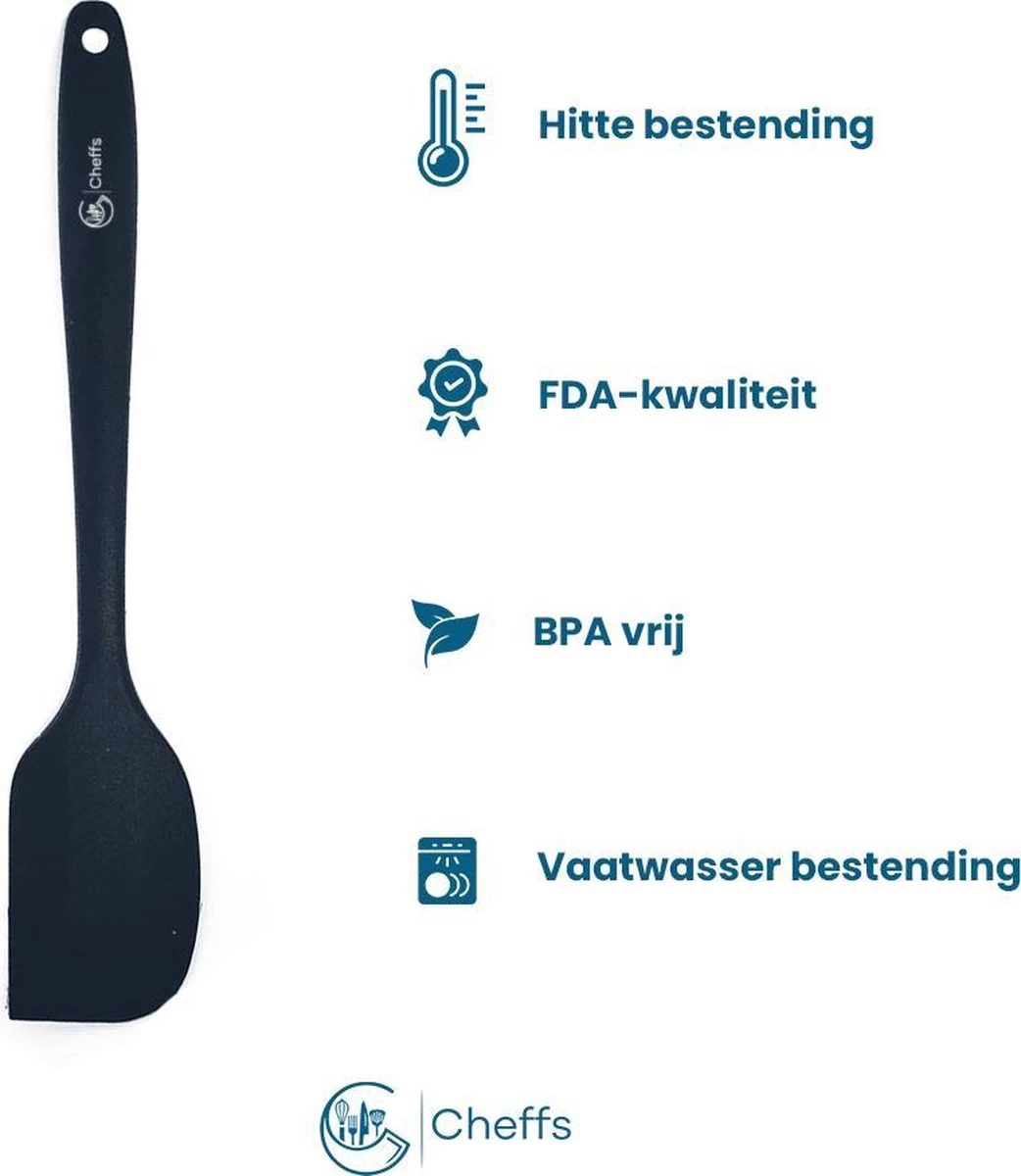 Cheffs® 6-delige Spatelset – Pannenlikker – Vaatwasserbestendig – Pottenlikker – Hittebestendig 3 Cheffs® 6-delige Spatelset – Pannenlikker – Vaatwasserbestendig – Pottenlikker – Hittebestendig - Afbeelding 3