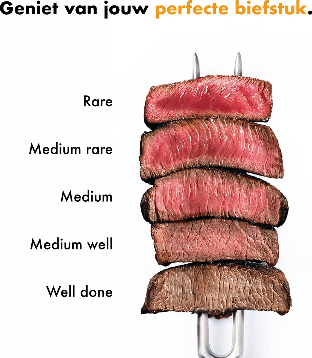 Captain Cook Keukenthermometer - Inclusief E-Kookboek - Vleesthermometer - BBQ Thermometer- Suikerthermometer - Kernthermometer 5 Captain Cook Keukenthermometer - Inclusief E-Kookboek - Vleesthermometer - BBQ Thermometer- Suikerthermometer - Kernthermometer - Afbeelding 5