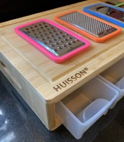 HUISSON Luxe Houten Snijplank XXL Met 5 Opvangbakken En 4 Raspen 50 X 27 X 10 Cm Groentesnijder Keukengerei Snijplank Hout BBQ -Merkloos Winkel 1048x1200 2