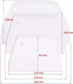 Homewell Deegsteker Set - 3 Delig - Kunststof Deegschrapers - Wit -Merkloos Winkel 1053x1200 6