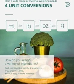 Smart Nutrition Scale - Keukenweegschaal - Digitaal & Bluetooth - APP Voor Android En IOS - Maximum Capaciteit 5 KG -Merkloos Winkel 1062x1200 7
