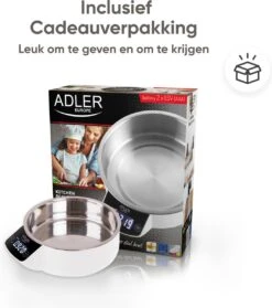 Adler Keukenweegschaal - Tot 5 Kg - Keukenweegschaal Digitaal - Met Kom -Merkloos Winkel 1063x1200 3