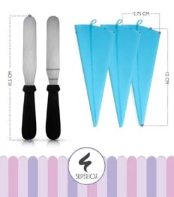 Spuitmondjes Set - Luxe Cake Decoratie Met Taart Draaiplatau Inc. 20 Spuitmondjes En Opzetstukjes - RVS - Bloemen - 3 Herbruikbare Siliconen Spuitzakken - 3 Fondant Schrapers - 2 Spatula's - Swilix -Merkloos Winkel 1063x1200 6