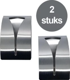 Merkloos 2 Stuks RVS Handdoekhouders - Handdoek Klem - Handdoek Haak