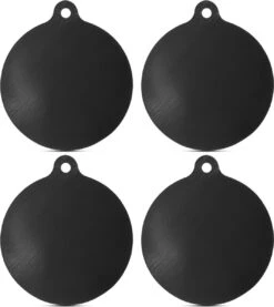Auctic® - Inductie Beschermer - Pannenonderzetter - Set Van 4 - 22CM - Bestendig Tot 240 ºC - Siliconen - Zwart