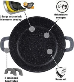 Cheffinger 28cm Lage Kookpot / Braadpan - CF-SC28 9 Cheffinger 28cm Lage Kookpot / Braadpan - CF-SC28 -Merkloos Winkel 1072x1200