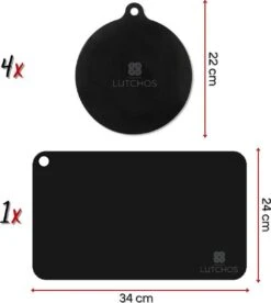 LUTCHOS Inductie Mat - 5 Stuks - Inductie Beschermer - Panbeschermer - Non Slip - Easy Clean - Beschermend Tot 250 ℃ - Ø: 22 Cm -Merkloos Winkel 1073x1200 10