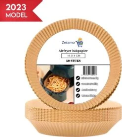 AirFryer Bakpapier - 50 Stuks - 16cm - Gratis Recepten E-book - Zetamo -Merkloos Winkel 1075x1200 5