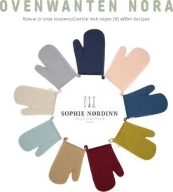 Ovenwanten Van Sophie Nordinn® - Ovenhandschoenen Nora (Blauw) - Ovenwanten 2 Stuks - Ovenwant Katoen -Merkloos Winkel 1080x1200