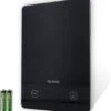 Formilo Digitale Precisie Keukenweegschaal - Weegschaal Keuken Met Tarra Functie - 1gr Tot 5kg - Inclusief Batterijen - Zwart