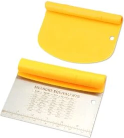 Homewell Deegschraper & Deegsteker | Pizza Mes - Groentesnijder - Deegsnijder - Cake & Taart Schraper - RVS