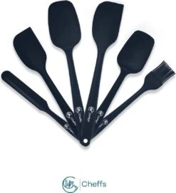 Cheffs® 6-delige Spatelset – Pannenlikker – Vaatwasserbestendig – Pottenlikker – Hittebestendig