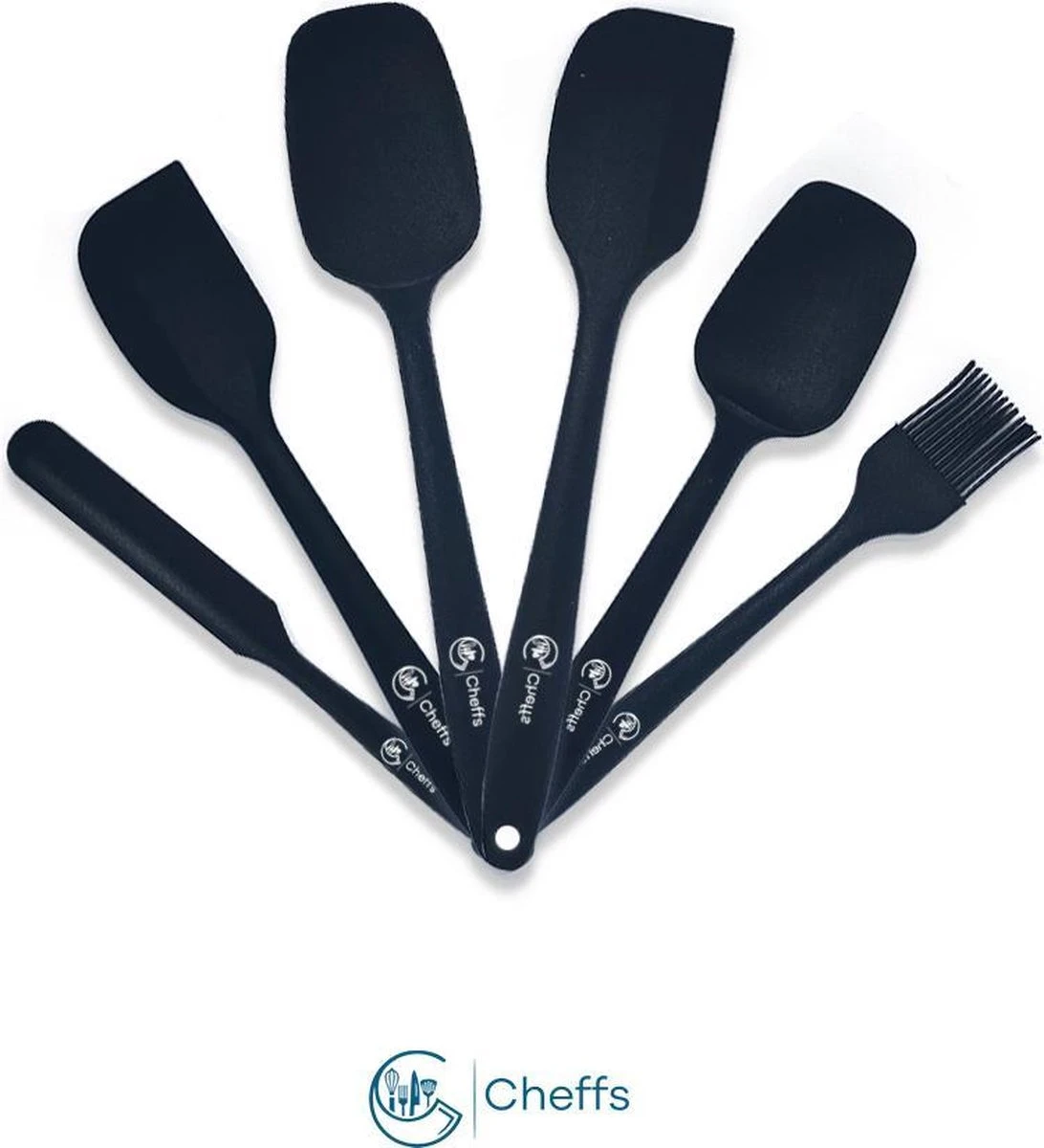 Cheffs® 6-delige Spatelset – Pannenlikker – Vaatwasserbestendig – Pottenlikker – Hittebestendig 1 Cheffs® 6-delige Spatelset – Pannenlikker – Vaatwasserbestendig – Pottenlikker – Hittebestendig