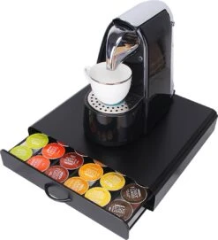Merkloos Capsule Houder Voor 36 Dolce Gusto Cups - Espresso Koffie Pad En Cups Houder - Cupholder - Metaal - Koffie Pads - RVS - Lade