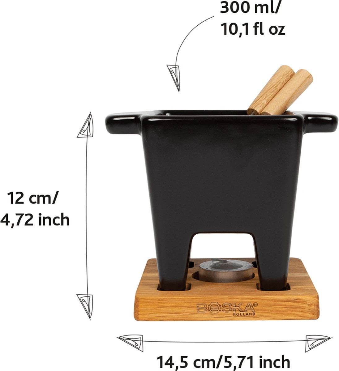 Boska Tapas Fondueset Nero - Fondueset - Voor 175 Gram Kaas - 300 Ml 10 Boska Tapas Fondueset Nero - Fondueset - Voor 175 Gram Kaas - 300 Ml - Afbeelding 10