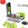 Merkloos Multifunctioneel Groentesnijder - Uiensnijder - Groentesnijder Handmatig - 12 Delig In 1 Set, Fruitsnijder - Groentensnijder, Keukenmes, Mandoline Keukensnijder, Snijmachine - Keuken Apparaat Rasp - Groente Snijder - Groentesnijder Machine
