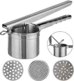 Haushalt 14073 - Aardappelpers - Puree - RVS - 3 Losse Schijven -Merkloos Winkel 1097x1200 6