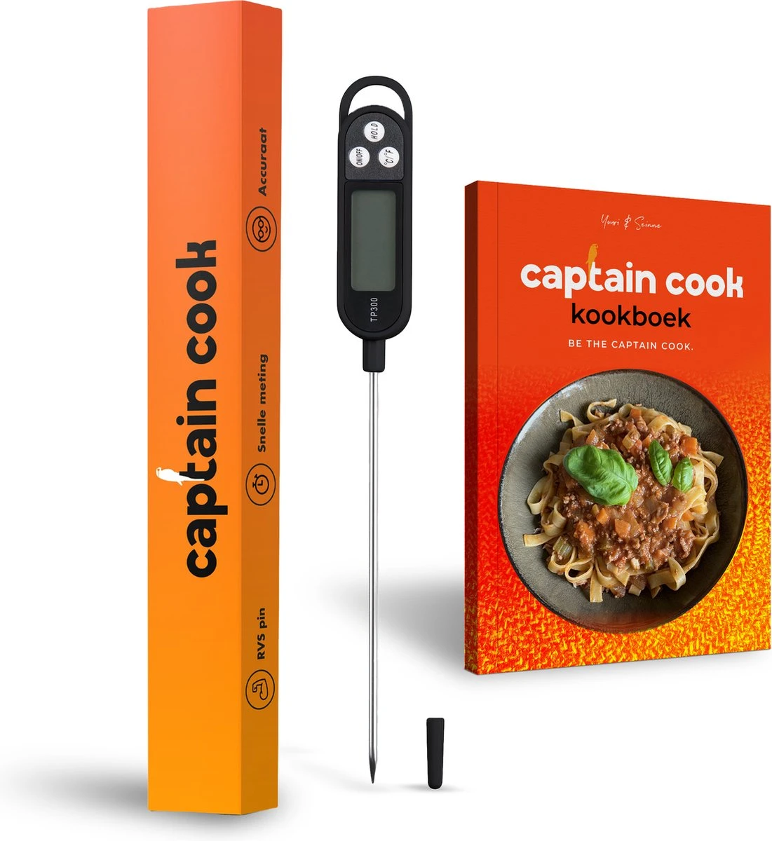 Captain Cook Keukenthermometer - Inclusief E-Kookboek - Vleesthermometer - BBQ Thermometer- Suikerthermometer - Kernthermometer 1 Captain Cook Keukenthermometer - Inclusief E-Kookboek - Vleesthermometer - BBQ Thermometer- Suikerthermometer - Kernthermometer