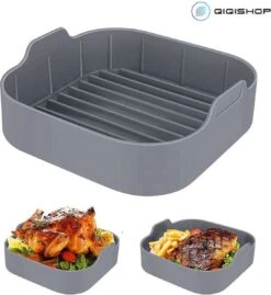 QiQi Airfryer Siliconen Bakje - Herbruikbaar - Voor XXL - 20 Cm X 20cm X 7cm (LxBxH) - Airfryer Accessoires - Alternatief Bakpapier -Merkloos Winkel 1101x1200 7