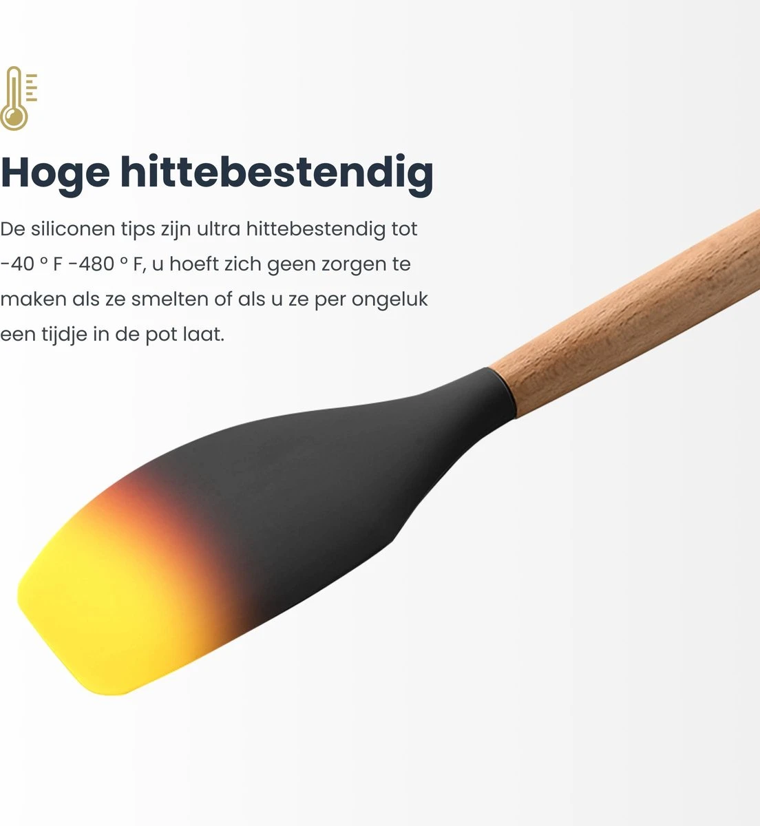 Hescom Siliconen Pannenlikker Met Anti-aanbaklaag - Keukengerei Met Ergonomisch Design - Hittebestendig - Vaatwasservriendelijk 3 Hescom Siliconen Pannenlikker Met Anti-aanbaklaag - Keukengerei Met Ergonomisch Design - Hittebestendig - Vaatwasservriendelijk - Afbeelding 3