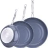 Swiss Pro+ - Koekenpannenset - 3 Delig - Keramisch - Inductie - Milieuvriendelijk - PFAS - PFOA Vrij - Sapphire Green