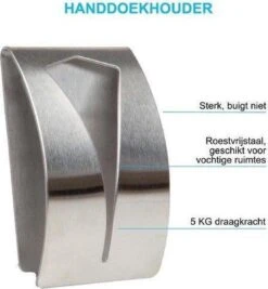 Merkloos 2 Stuks RVS Handdoekhouders - Handdoek Klem - Handdoek Haak -Merkloos Winkel 1109x1200 8