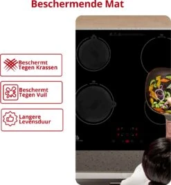 Inductie Beschermings Mat - Stevige Kwaliteit - 1x Rechthoekig 25x35cm - Koken Tot 240 ºC - Antislip - Inductie Beschermer - Onderzetters Pannen - Panbeschermers - Inductie Pannen - Siliconen - Zwart -Merkloos Winkel 1110x1200 5