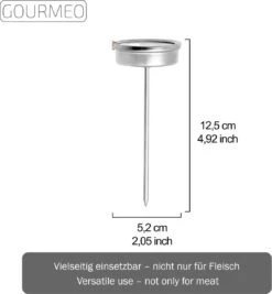 GOURMEO® 2-in-1 Vleesthermometer (vlees En Oventemperatuur) Van Roestvrij Staal Met Gaarpuntweergave, Braadthermometer, Grillthermometer, Oventhermometer -Merkloos Winkel 1111x1200 7