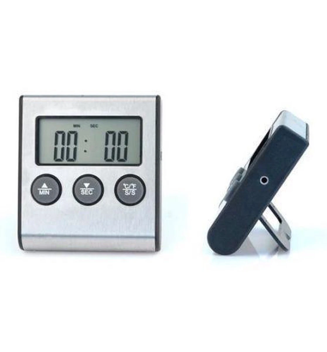 Digitale Voedselthermometer & Timer - Kookthermometer / Vleesthermometer / Oven Thermometer / Kernthermometer / BBQ Thermometer 2 Digitale Voedselthermometer & Timer - Kookthermometer / Vleesthermometer / Oven Thermometer / Kernthermometer / BBQ Thermometer - Afbeelding 2