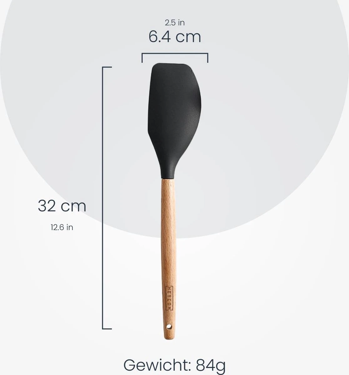 Hescom Siliconen Pannenlikker Met Anti-aanbaklaag - Keukengerei Met Ergonomisch Design - Hittebestendig - Vaatwasservriendelijk 2 Hescom Siliconen Pannenlikker Met Anti-aanbaklaag - Keukengerei Met Ergonomisch Design - Hittebestendig - Vaatwasservriendelijk - Afbeelding 2