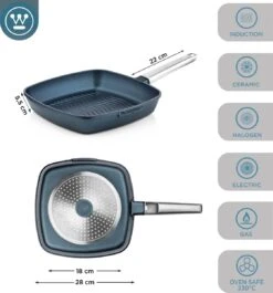 Westinghouse Performance Series - Grillpan Inductie 28cm - Luxe Grillpan - Blauw - Steakpan - Geschikt Voor Alle Warmtebronnen Inclusief Inductie En Ovenbestendig 12 Westinghouse Performance Series - Grillpan Inductie 28cm - Luxe Grillpan - Blauw - Steakpan - Geschikt Voor Alle Warmtebronnen Inclusief Inductie En Ovenbestendig -Merkloos Winkel 1120x1200 12