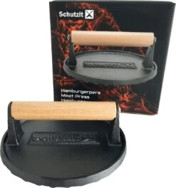 Schutzit - Hamburgerpers XL - Gietijzer - Extra Zwaar - 17,5 Cm - BBQ Accesoires - Hamburgermaker - Grill Hamburger Press - Smash Burger Maker -Merkloos Winkel 1121x1200 6