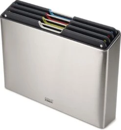 Joseph Joseph JosephJoseph - Folio - Steel - Snijplank - In Houder - Groot - Set Van 5 Stuks - Zilver -Merkloos Winkel 1124x1200 1