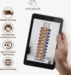 Kitch&Life Nespresso Capsulehouder - 40 Cups - Koffiecups Houder - Chrome -Merkloos Winkel 1125x1200 15