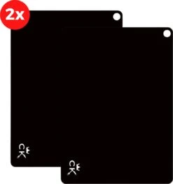 Cuisine King Inductie Beschermer Mat - 2 Stuks - Antislip - Onderzetters Pannen - Panbeschermers - Siliconen - Inductie Koken Tot 250 ºC - 2x Vierkant Ø22cm