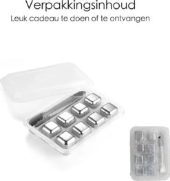 IGOODS Whiskey Stones Set (8 Stuks) Incl. Tang - Whisky Stenen - RVS - Herbruikbare Ijsblokjes - Icecubes Met Tang 8 Stuks 18 IGOODS Whiskey Stones Set (8 Stuks) Incl. Tang - Whisky Stenen - RVS - Herbruikbare Ijsblokjes - Icecubes Met Tang 8 Stuks -Merkloos Winkel 1129x1200 4