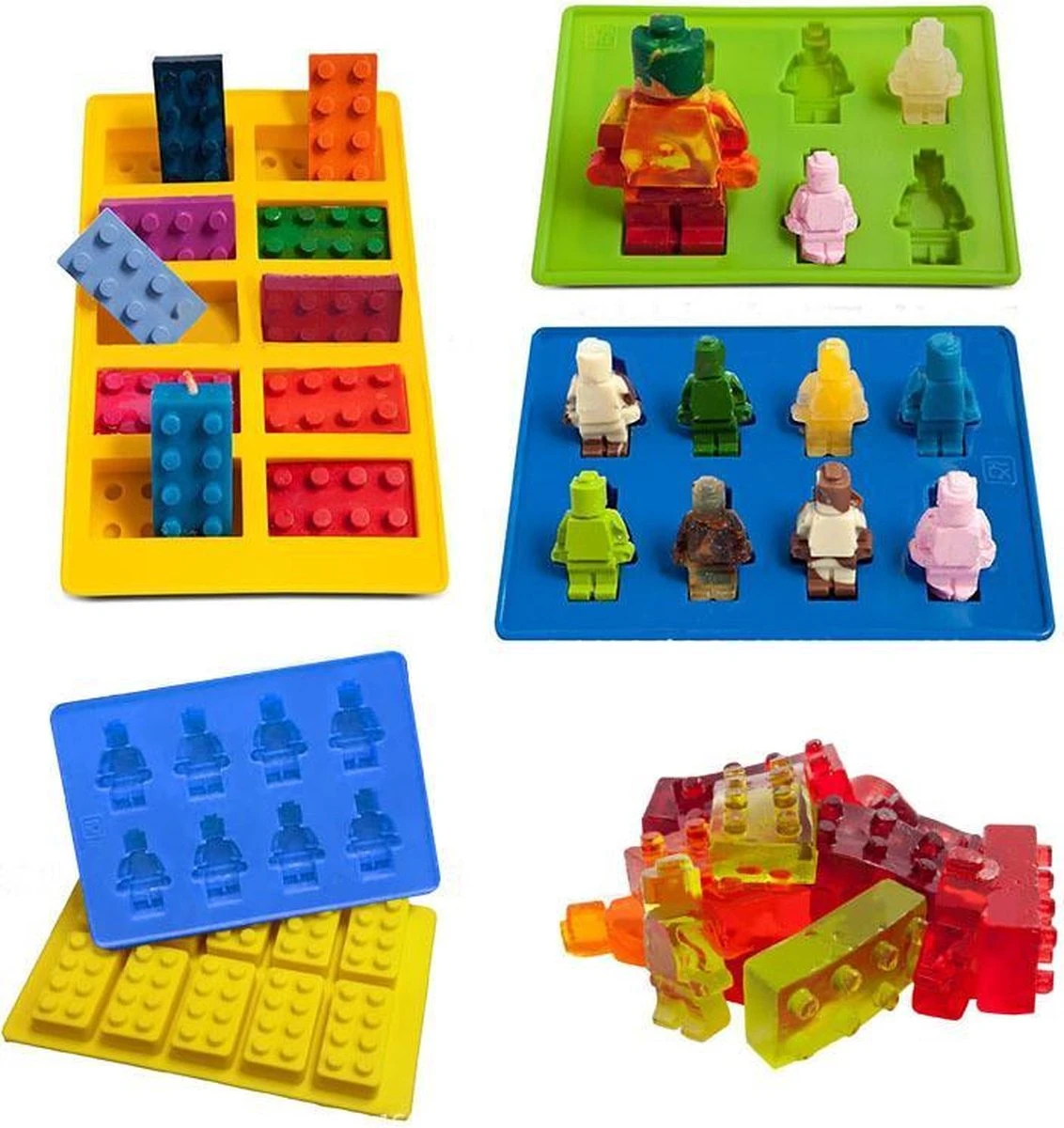 Merkloos Brick Robot Siliconen Ijsbakvormset - 3 Delig 4 Merkloos Brick Robot Siliconen Ijsbakvormset - 3 Delig - Afbeelding 4