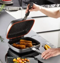 Herenthal Dubbele Grillpan - Ø 28 Cm - Koekenpan - Keramische Pan - Marmeren Coating Met Antiaanbaklaag - PFAS & PFOA Vrij - Pan - Grill - Vermindert Geur, Rook En Oliespatten - Zilver 17 Herenthal Dubbele Grillpan - Ø 28 Cm - Koekenpan - Keramische Pan - Marmeren Coating Met Antiaanbaklaag - PFAS & PFOA Vrij - Pan - Grill - Vermindert Geur, Rook En Oliespatten - Zilver -Merkloos Winkel 1132x1200 8