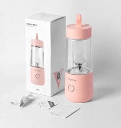 Hunzabay Smoothie Maker | Draagbare Blender | Oplaadbare Mini Blender | Portable Blender | Fruit Blender | Draagbare Mini Blender | Fruit Juicer | Compact Blender | Mini Blender | Blender | Lichtgewicht | Vitamer 4 Bladen | Keukenmachines | Roze -Merkloos Winkel 1133x1200 11